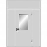 Стальная дверь с фрамугами RS-280 - Изображение